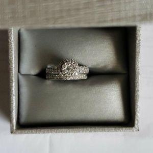 Diamond Wedding Ring w/ Engagement Band